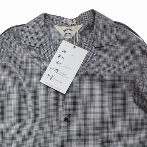 SUNSEA サンシー 20AW WHITE BK CHECK GIGOLO SHIRT 改 ホワイトブラックチェック ジゴロシャツ 2 -  ブランド古着買取・販売unstitchオンラインショップ