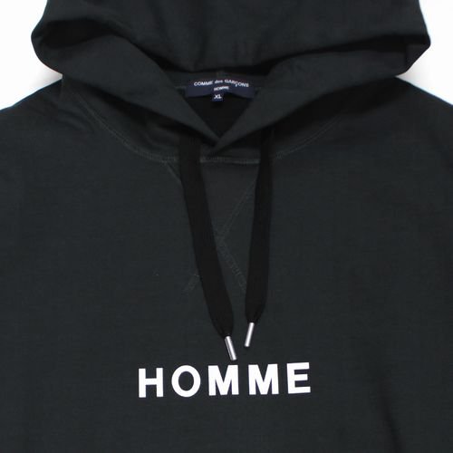 COMME des GARCONS HOMME コム デ ギャルソン オム 23SS ロゴ スウェット パーカー XL ブラック -  ブランド古着買取・販売unstitchオンラインショップ