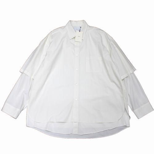 Stein シュタイン 20AW OVERSIZED DOUBLE SLEEVE SHIRT シャツ M ホワイト -  ブランド古着買取・販売unstitchオンラインショップ