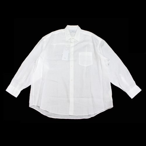 Graphpaper グラフペーパー 23SS Linen L/S Oversized Regular Collar Shirt シャツ F ホワイト  - ブランド古着買取・販売unstitchオンラインショップ