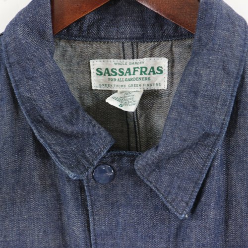 SASSAFRAS ササフラス 19SS LOFTMAN 別注 Digs All デニム オールインワン S インディゴ -  ブランド古着買取・販売unstitchオンラインショップ