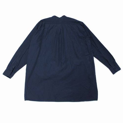 COMOLI コモリ 22AW バンドカラーシャツ 3 ネイビー - ブランド古着買取・販売unstitchオンラインショップ