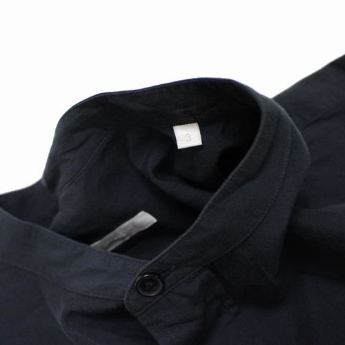 COMOLI コモリ 22AW バンドカラーシャツ 3 ネイビー - ブランド古着買取・販売unstitchオンラインショップ