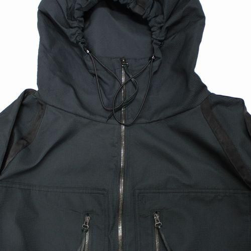 SOUMO ソウモ 22AW PARACHUTE HOODED JACKET パラシュートフーデッドジャケット 01 ブラック -  ブランド古着買取・販売unstitchオンラインショップ