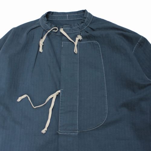 Maison Margiela 10 メゾン マルジェラ 10 21SS SHIRT ヘリンボーンプルオーバーシャツ 46 ブルー -  ブランド古着買取・販売unstitchオンラインショップ