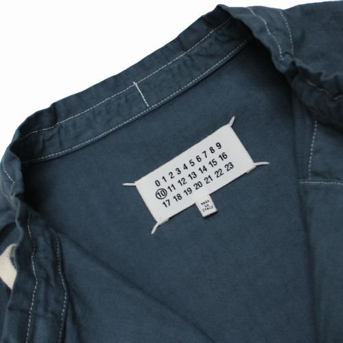 Maison Margiela 10 メゾン マルジェラ 10 21SS SHIRT ヘリンボーンプルオーバーシャツ 46 ブルー -  ブランド古着買取・販売unstitchオンラインショップ