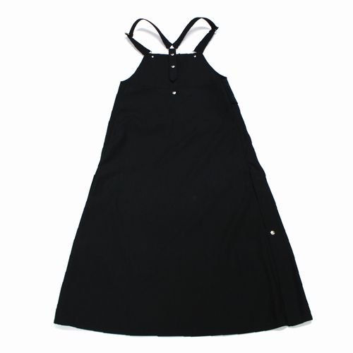 THE RERACS ザリラクス 23SS APRON DRESS エプロンドレス ワンピース 36 ブラック -  ブランド古着買取・販売unstitchオンラインショップ