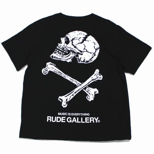 RUDE GALLERY ルード ギャラリー 24SS ガイコツの地図TEE ART WORK by H.U Tシャツ 2 ブラック -  ブランド古着買取・販売unstitchオンラインショップ