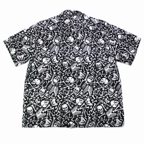 RUDE GALLERY ルード ギャラリー 24SS ガイコツの地図 ALOHA SHIRT アロハシャツ 2 ブラック -  ブランド古着買取・販売unstitchオンラインショップ