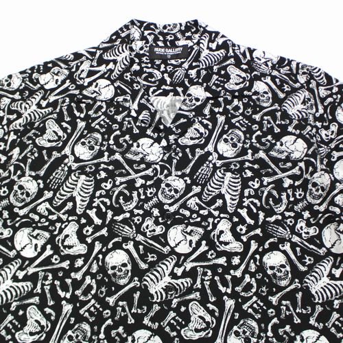 RUDE GALLERY ルード ギャラリー 24SS ガイコツの地図 ALOHA SHIRT アロハシャツ 2 ブラック -  ブランド古着買取・販売unstitchオンラインショップ