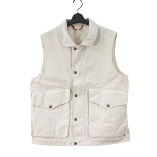 MANIFATTURA CECCARELLI マニファッツュラ・チェッカレッリ Alligator Vest ベスト 38 オフホワイト -  ブランド古着買取・販売unstitchオンラインショップ