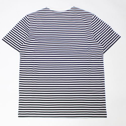 MONCLER モンクレール MAGLIA T-SHIRT ボーダー ロゴ Tシャツ S ホワイト ブラック -  ブランド古着買取・販売unstitchオンラインショップ