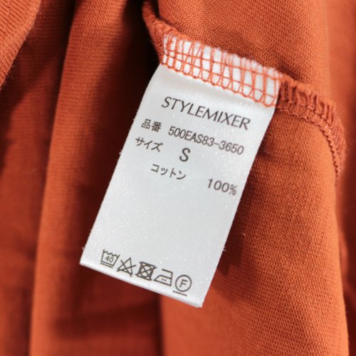 STYLEMIXER スタイルミキサー カッティングギャザーワンピース S オレンジ - ブランド古着買取・販売unstitchオンラインショップ