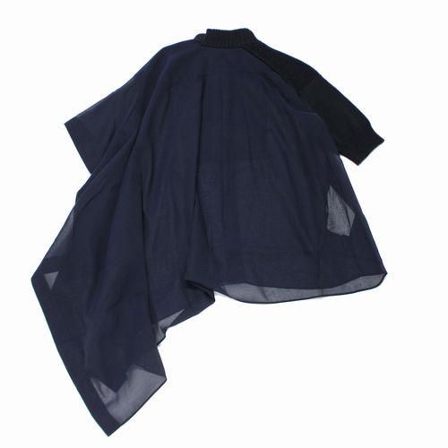 19ss サカイ sacai シフォン ドッキング アシンメトリー シャツ ○2
