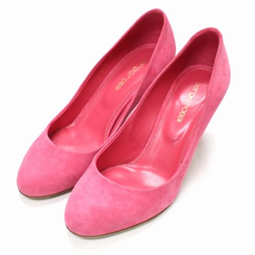 sergio rossi セルジオ ロッシ PELLA ROYAL MAMBO ROSE スエードパンプス 35 1/2 ピンク -  ブランド古着買取・販売unstitchオンラインショップ