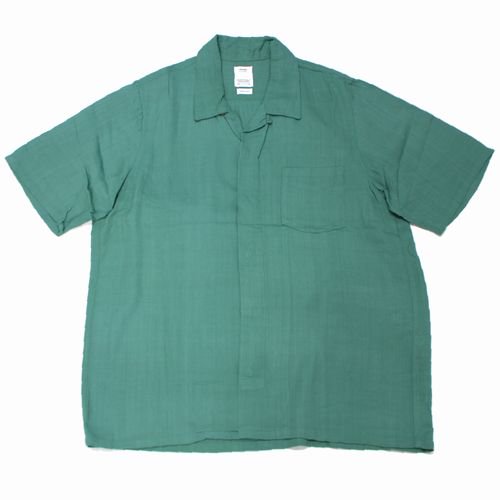 VISVIM ビズビム 20SS FREE EDGE SHIRT S/S 半袖オープンカラーシャツ 2 グリーン -  ブランド古着買取・販売unstitchオンラインショップ