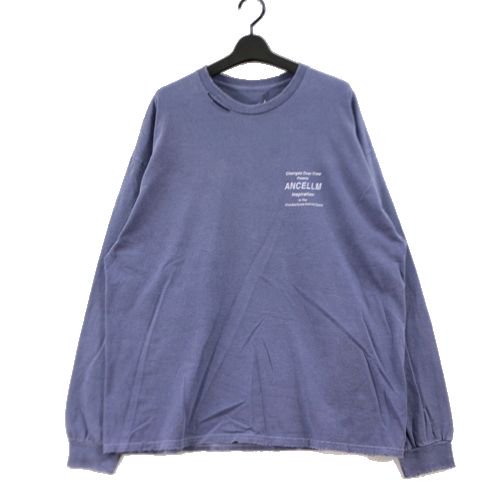 ANCELLM アンセルム 24SS LOGO LS T-SHIRT ロゴ 長袖Tシャツ OS ネイビー -  ブランド古着買取・販売unstitchオンラインショップ