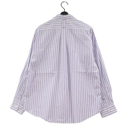 ROTOL ロトル 23SS BASIC SHIRT STRIPE ベーシックシャツ ストライプ 1 パープル ホワイト -  ブランド古着買取・販売unstitchオンラインショップ