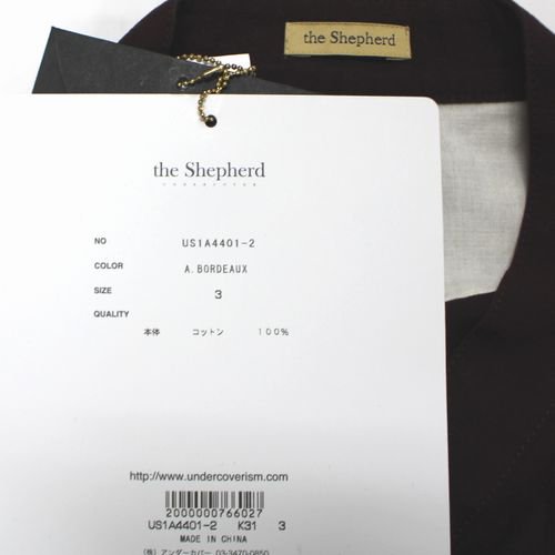 the Shepherd UNDERCOVER シェパード アンダーカバー 21SS チャイナシャツ 3 ボルドー -  ブランド古着買取・販売unstitchオンラインショップ