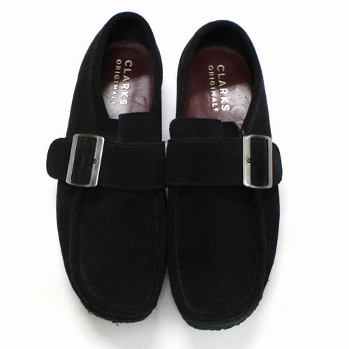 Clarks クラークス wallabee Monk ワラビー モンク スエードシューズ UK9 ブラック -  ブランド古着買取・販売unstitchオンラインショップ