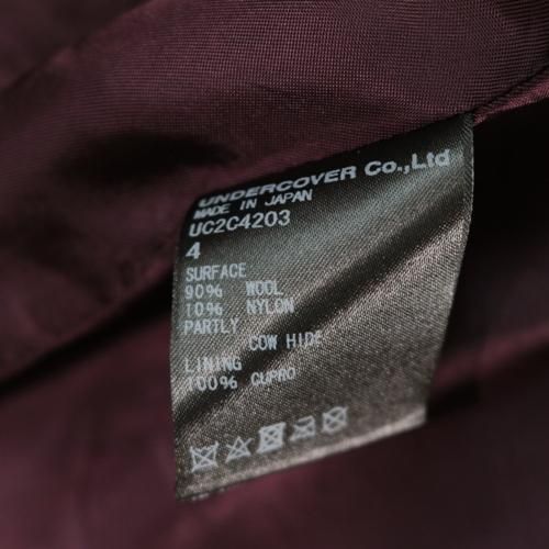 UNDERCOVER アンダーカバー 23AW アーガイルウール縮絨ダブルZIPブルゾン 4 ボルドーベース -  ブランド古着買取・販売unstitchオンラインショップ