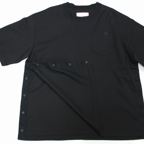 sacai サカイ 23SS s Cotton Jersey T-Shirt Sロゴ刺繍 Tシャツ 3 ブラック - ブランド古着買取・販売 unstitchオンラインショップ