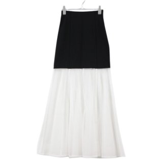 MELT THE LADY ȥǥ translucent skirt ȥ󥹥롼  S ֥å ۥ磻