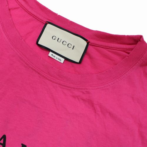 GUCCI グッチ 18SS Tシャツ XS ピンク - ブランド古着買取・販売unstitchオンラインショップ