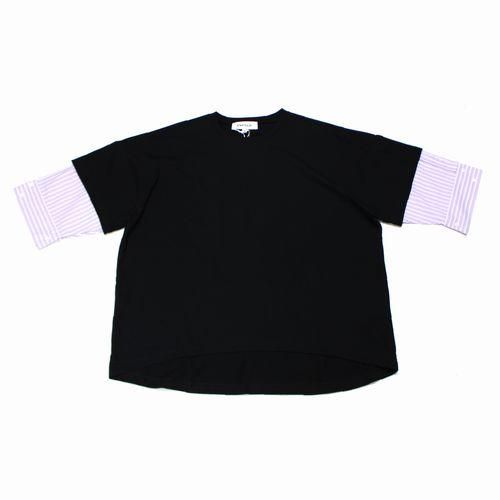 ENFOLD エンフォルド 24SS SHIRT LAYERED T-SHIRT シャツレイヤードTシャツ 300HS280-2280 ブラック 38 ITQRJU8MNXXG ENFOLD エンフォルド 24SS SHIRT LAYERED T-SHIRT シャツ