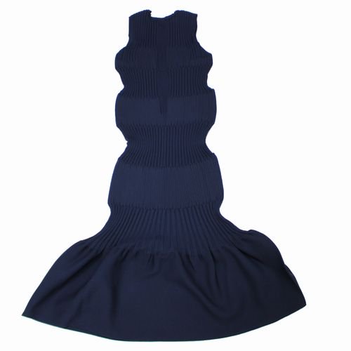 CFCL シーエフシーエル 23AW FLUTED SLEEVELESS MERMAID DRESS ワンピース 1 ネイビー -  ブランド古着買取・販売unstitchオンラインショップ