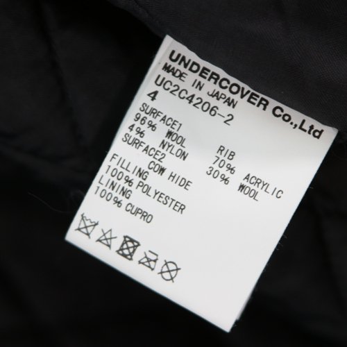 UNDERCOVER アンダーカバー 23AW K.TOLNOE A WOLF STADIUM JKT スタジャン ジャケット 4 ブラック -  ブランド古着買取・販売unstitchオンラインショップ