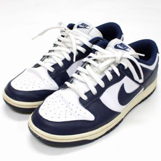 NIKE WMNS DUNK LOW WHITE/MIDNIGHT NAVY WMNS US11(28cm) ͥӡ