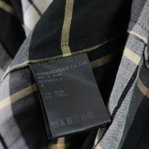 UNDERCOVER アンダーカバー 20SS RyタータンCK開襟シャツ 4 ブラック - ブランド古着買取・販売unstitchオンラインショップ