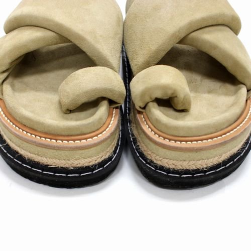 sacai サカイ 23SS Multiple Sole Sandals クロスストラップ ボリュームソール サンダル 37 ベージュ -  ブランド古着買取・販売unstitchオンラインショップ