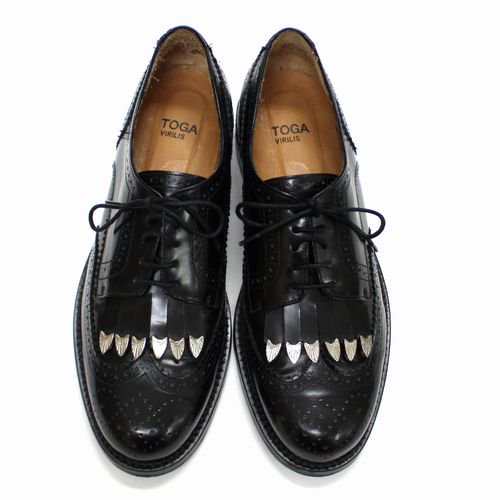 TOGA VIRILIS トーガ ビリリース CLASSIC TASSEL BROGUE SHOES タッセルレザーシューズ 42 ブラック -  ブランド古着買取・販売unstitchオンラインショップ