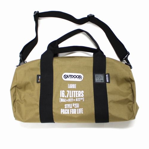 OUTDOOR PRODUCTS × The Recreation Store 231 ROLL BOSTON LARGE PRINT ボストンバッグ  ベージュ - ブランド古着買取・販売unstitchオンラインショップ