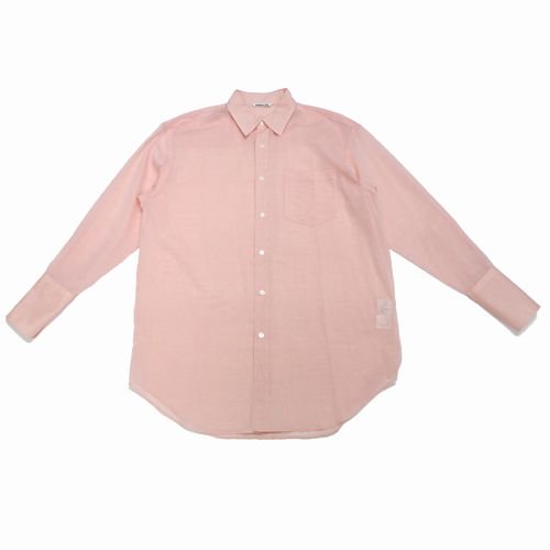 AURALEE オーラリー 24SS HARD TWIST FINX ORGANDY SHIRT シャツ 0 ピンク -  ブランド古着買取・販売unstitchオンラインショップ