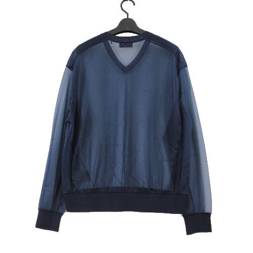 H&M × TOGA 21AW トランスペアレントトップス カットソー S ネイビー - ブランド古着買取・販売unstitchオンラインショップ