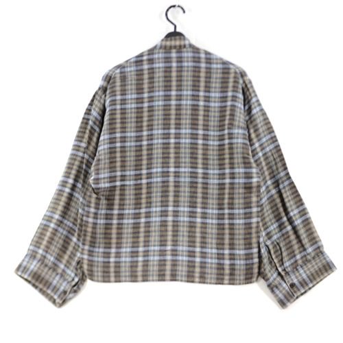 SUNSEA サンシー 19SS SPEC LINEN BOMBER SHIRT ボンバーシャツ 1 ブラウン系 -  ブランド古着買取・販売unstitchオンラインショップ