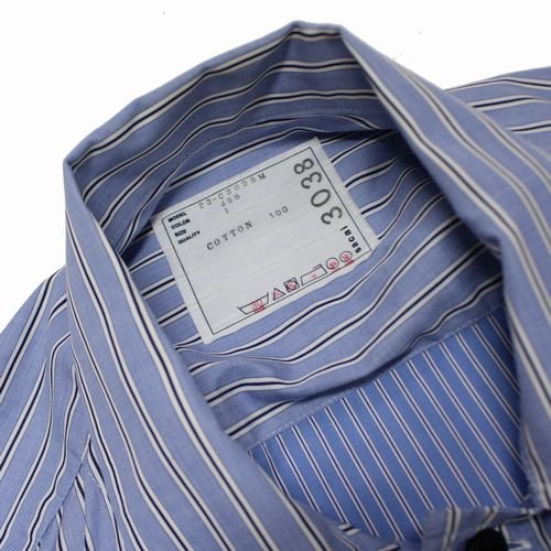 sacai サカイ 23SS Thomas Mason Cotton Poplin L S Shirt ストライプ シャツ 1 ブルー -  ブランド古着買取・販売unstitchオンラインショップ