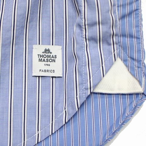 sacai サカイ 23SS Thomas Mason Cotton Poplin L S Shirt ストライプ シャツ 1 ブルー -  ブランド古着買取・販売unstitchオンラインショップ