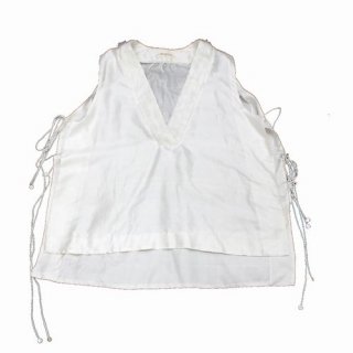 BUNON ֥Υ 23SS V-neck Ribbon Vest Vͥåܥ٥ ۥ磻