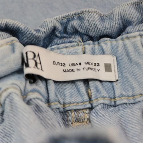 ZARA ザラ ハイライズ BAGGY FIT PAPER BAG デニムパンツ 32