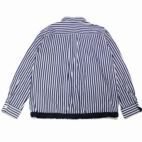 sacai サカイ 23SS Thomas Mason / S Cotton Poplin L/S ストライプ シャツ 3 ネイビー×ホワイト -  ブランド古着買取・販売unstitchオンラインショップ