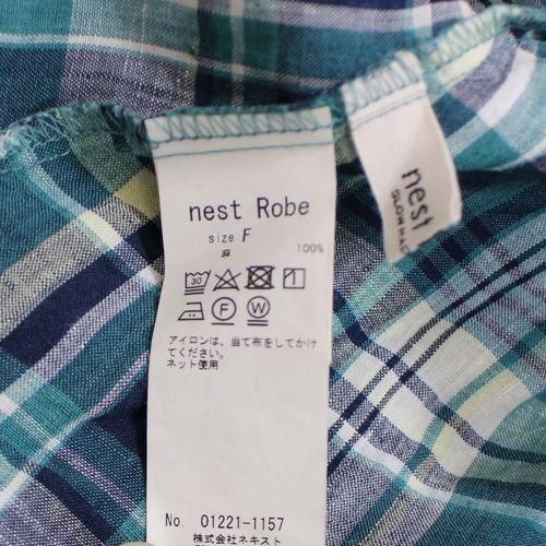 nest Robe ネスト ローブ 22SS リネンマドラスチェックドルマン