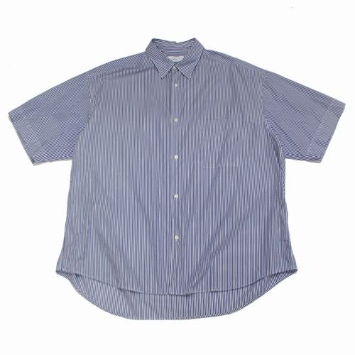 Graphpaper グラフペーパー 22SS Broad Stripe S/S Oversized Regular Collar Shirt  半袖ストライプシャツ - ブランド古着買取・販売unstitchオンラインショップ