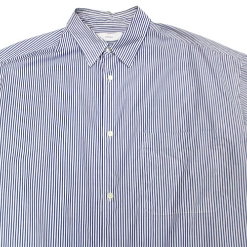 Graphpaper グラフペーパー 22SS Broad Stripe S/S Oversized Regular Collar Shirt  半袖ストライプシャツ - ブランド古着買取・販売unstitchオンラインショップ