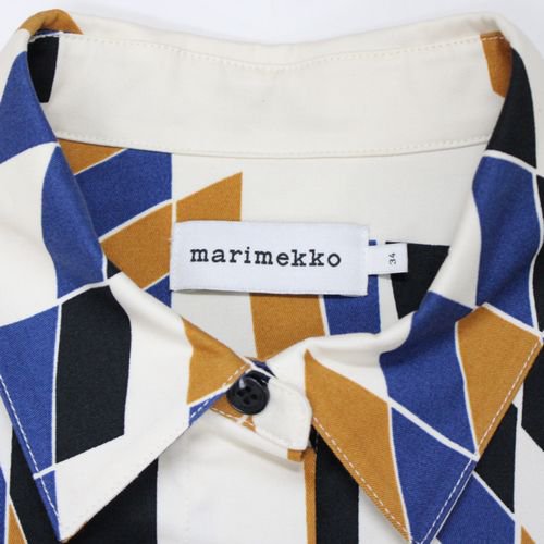 marimekko マリメッコ 23AW Kupoli / Palkisto cotton dress ワンピース 34 オフホワイト -  ブランド古着買取・販売unstitchオンラインショップ