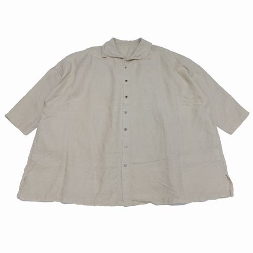 nest Robe ネスト ローブ 22SS 天然染めウイングカラーオーバーシャツ F ベージュ -  ブランド古着買取・販売unstitchオンラインショップ