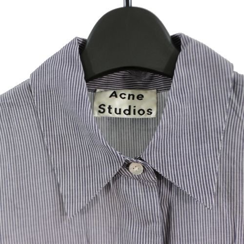 Acne Studios アクネストゥディオズ JACUI STRIPE ストライプ シャツ ワンピース 34 ブルー -  ブランド古着買取・販売unstitchオンラインショップ